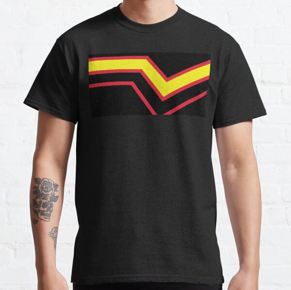Black Red Yellow Stripe Rubber Latex Pride Flag Classic T-Shirt