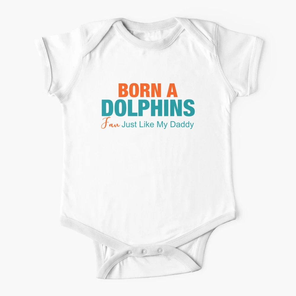 Miami Dolphins Love Watching Fins With Daddy Kids Toddler T-Shirt