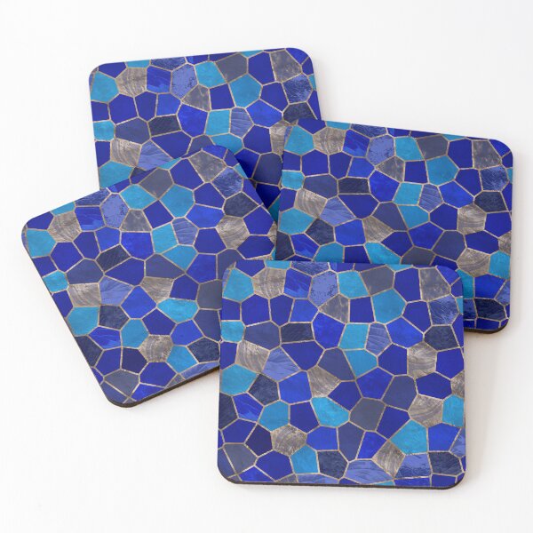 Item preview, Mosaic Pattern - Golden Blues designed and sold by Nartissima.