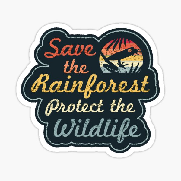 Item preview, Save The Rainforest, Protect The Wildlife - Retro Style designed and sold by Bangtees.