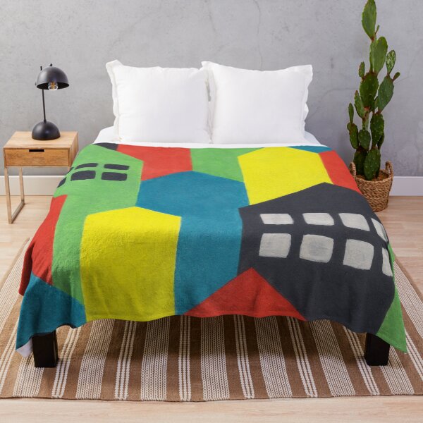 Item preview, Colourful Painted Cityscape designed and sold by Sally Cummings.