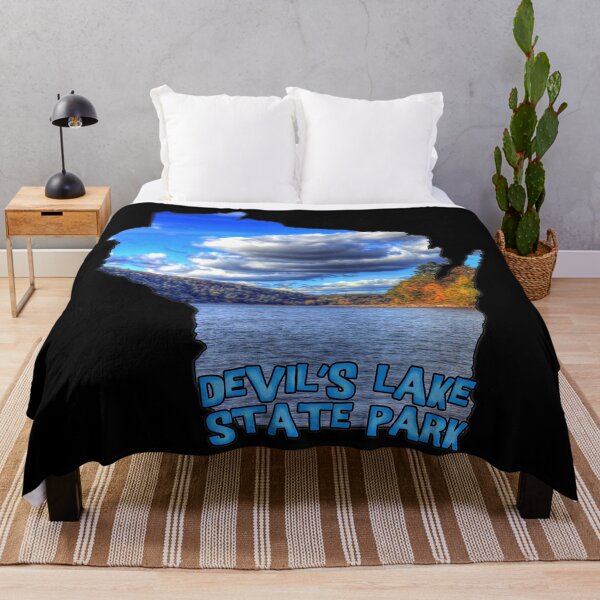 Item preview, Wisconsin State Outline (Devil's Lake State Park) designed and sold by gorff.