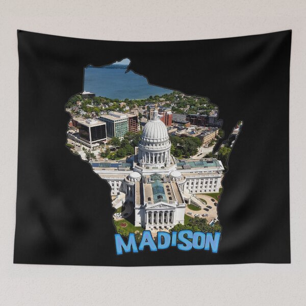 Item preview, Wisconsin State Outline (Madison) designed and sold by gorff.