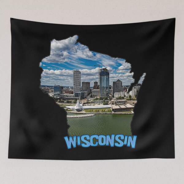 Item preview, Wisconsin State Outline (Milwaukee) designed and sold by gorff.