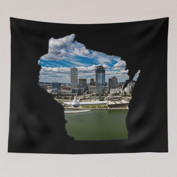 Item preview, Wisconsin State Outline (Milwaukee) designed and sold by gorff.
