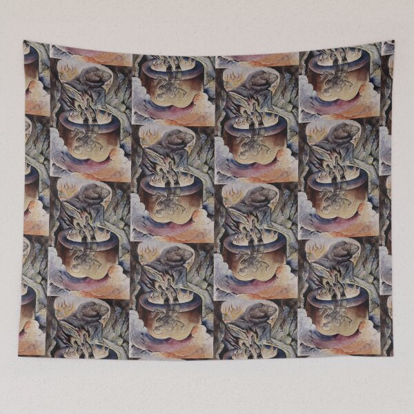 Item preview, Into the Couldron illustration by william blake designed and sold by Vintage Designs +.