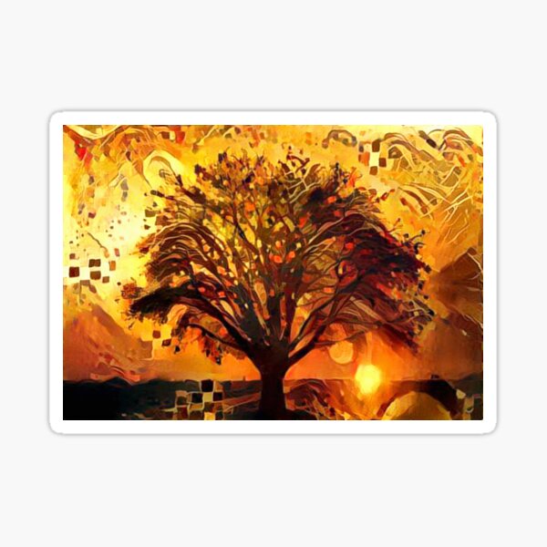 Golden Evenin Amber Sticker