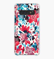 Happy Red Flower Collage Case/Skin for Samsung Galaxy