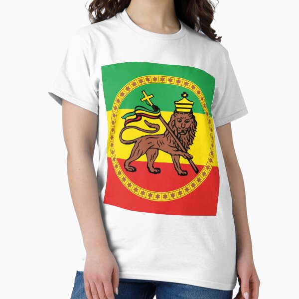 Vista previa del artículo con la obra «Bandera imperial del león de Judá Etiopía», diseñado y vendido por JeromeArt.