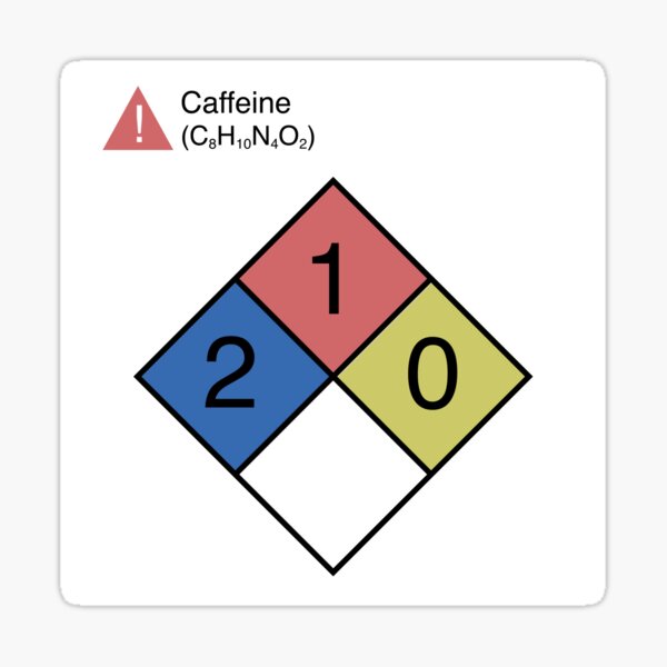 Caffeine Warning Sticker