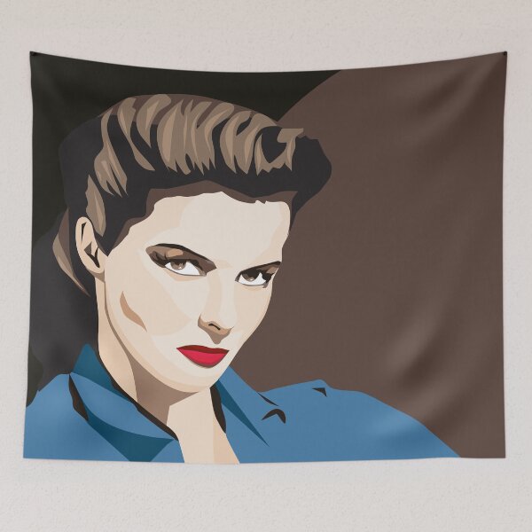 Item preview, Katharine Hepburn Portrait designed and sold by Yellow-Studio.