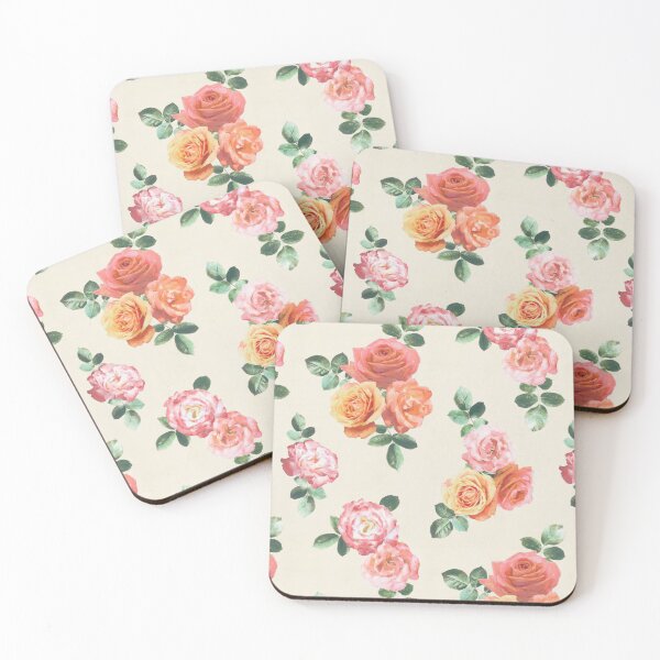 Item preview, Retro Peach and Pink Roses designed and sold by micklyn.