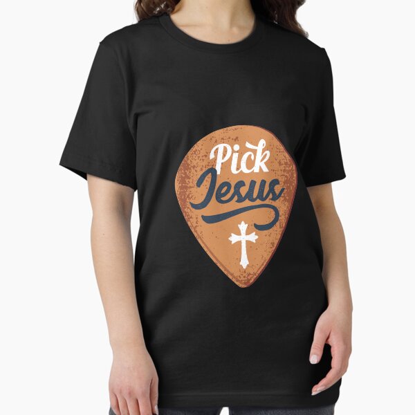 Pick Jesus Guitar Player Guitarist Musician Faith T-Shirt Pick Jesus Guitar Player Guitarist Musician Faith T-Shirt