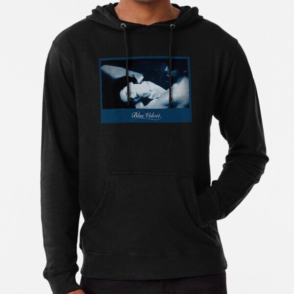 blue velvet hoodie