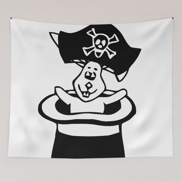 Item preview, Funny pirate magic bunny designed and sold by queensoft.