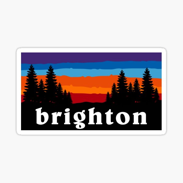 Brighton Utah Ski Snowboard Hiking Camping Mountain Sunset Gift Ideas Sticker