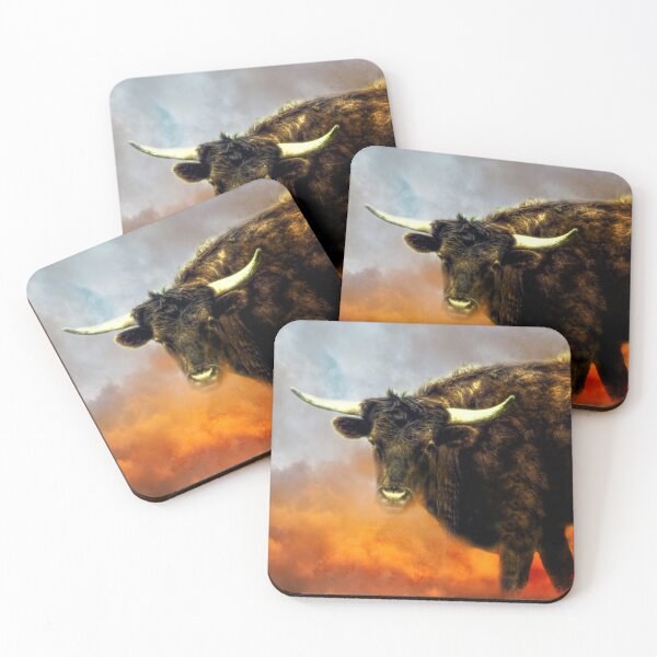Item preview, Long Horn Cow Farm Animal Farmhouse Art Modern Country Decor A387 designed and sold by byNicol.