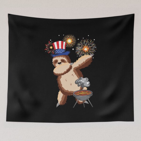Item preview, Dabbing Sloth July 4th designed and sold by Basti09.