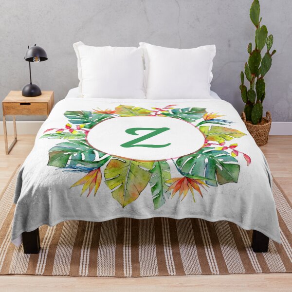 Item preview, Tropical Monogram Leaves Z designed and sold by MysticMagpie.