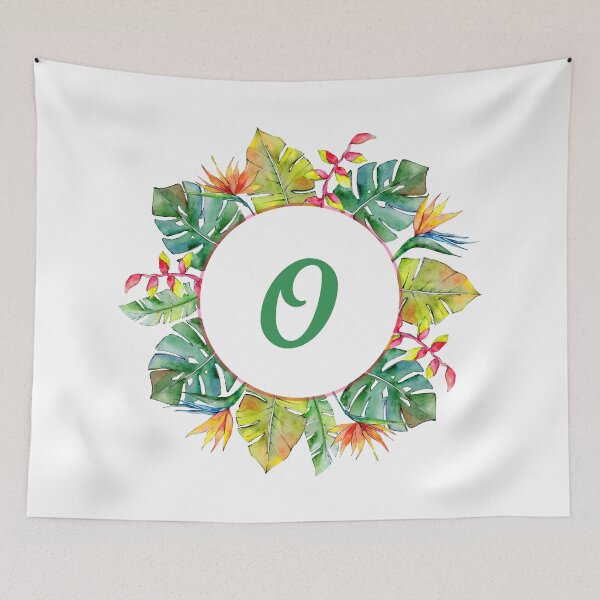 Item preview, Tropical Leaves Monogram O designed and sold by MysticMagpie.