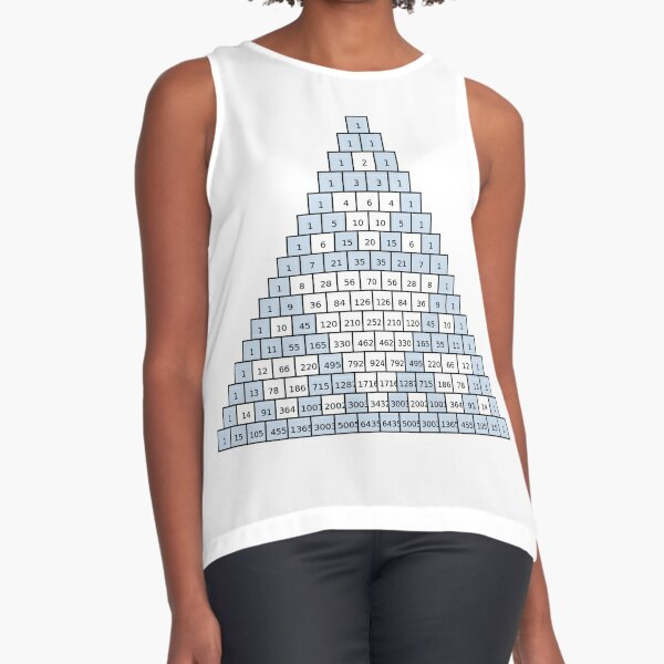 Math-based images in everyday children's setting lay the foundation for subsequent mathematical abilities. Pascal's Triangle,  треугольник паскаля, #PascalsTriangle,  #треугольникпаскаля Sleeveless Top