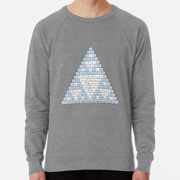Math-based images in everyday children's setting lay the foundation for subsequent mathematical abilities. Pascal's Triangle,  треугольник паскаля, #PascalsTriangle,  #треугольникпаскаля Lightweight Sweatshirt