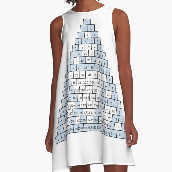 Math-based images in everyday children's setting lay the foundation for subsequent mathematical abilities. Pascal's Triangle,  треугольник паскаля, #PascalsTriangle,  #треугольникпаскаля A-Line Dress