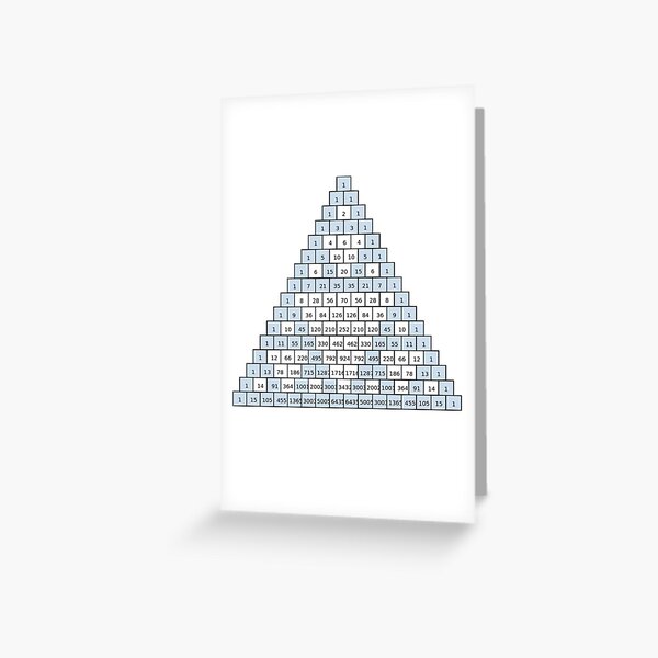 Math-based images in everyday children's setting lay the foundation for subsequent mathematical abilities. Pascal's Triangle,  треугольник паскаля, #PascalsTriangle,  #треугольникпаскаля Greeting Card