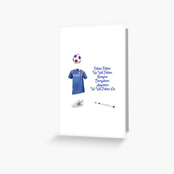 Glasgow Rangers Follow Follow Greeting Card By Grantspics Redbubble