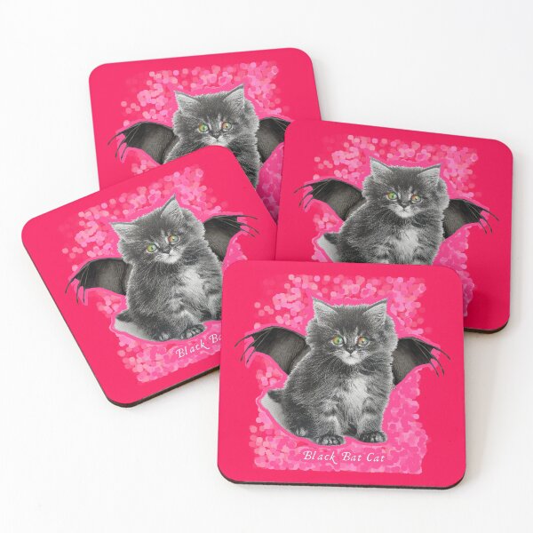 Item preview, Black Bat Cat - Rainbow Eyes (By ACCI) Fuchsia designed and sold by VanyssaGraphics.