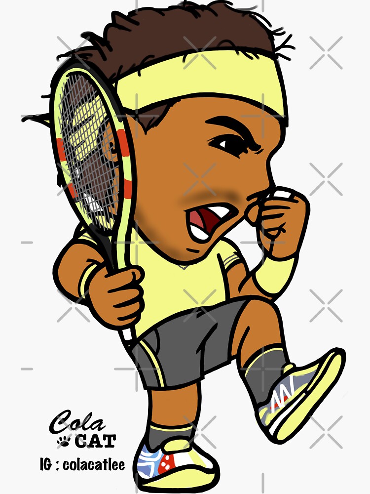 "Rafael Nadal" Sticker by Colacatlee | Redbubble