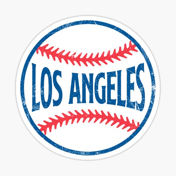 Vintage cartoon sticker souvenir for the Los Angeles Dodgers