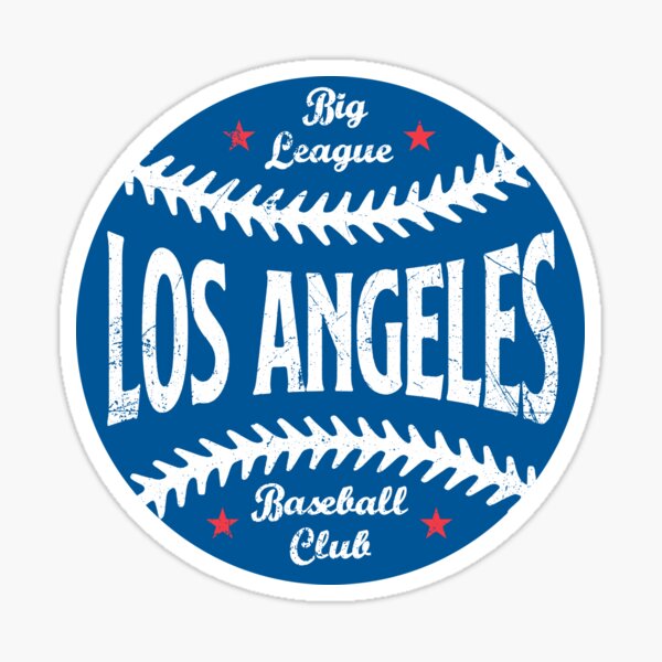 Vintage cartoon sticker souvenir for the Los Angeles Dodgers