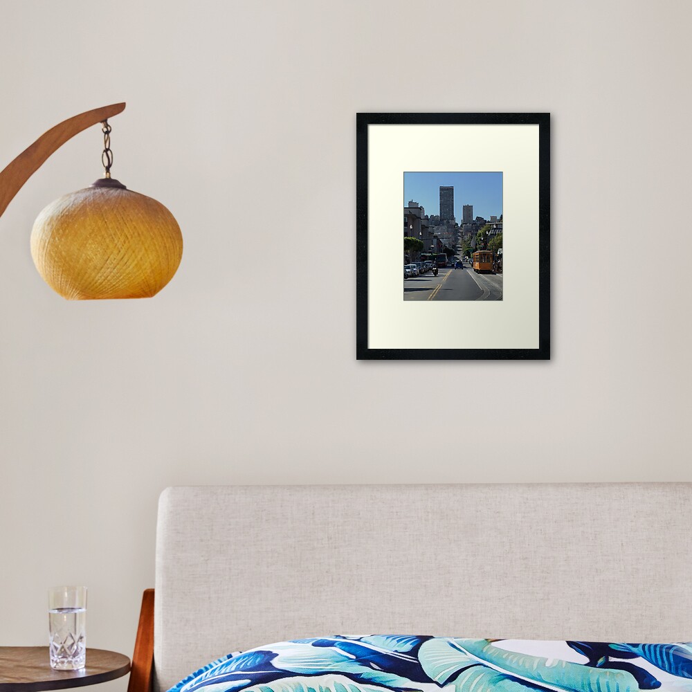 Tram With A View Framed Art Print
