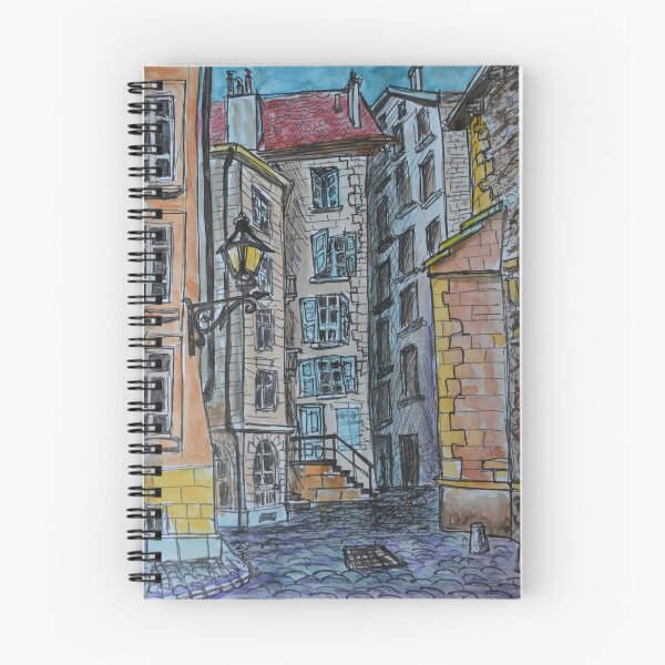 Item preview, Watercolor Sketch - Genève, Old Town, Rue de Saint-Germain from Rue des Grandes.  designed and sold by Igor Pozdnyakov.