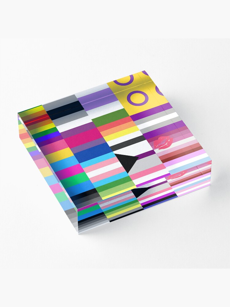 Lgbt Pride Flags Collage Acrylic Block For Sale By Scottykat Redbubble 0597