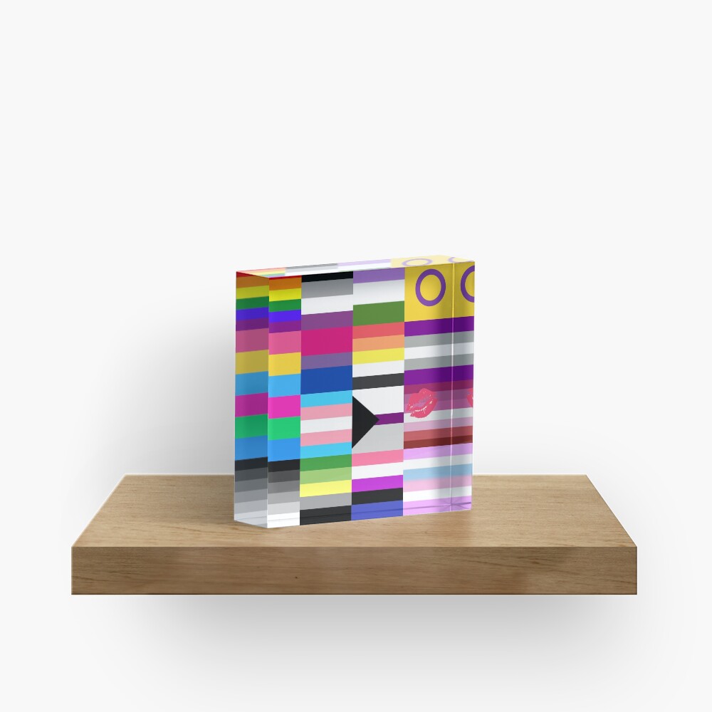 Lgbt Pride Flags Collage Acrylic Block For Sale By Scottykat Redbubble