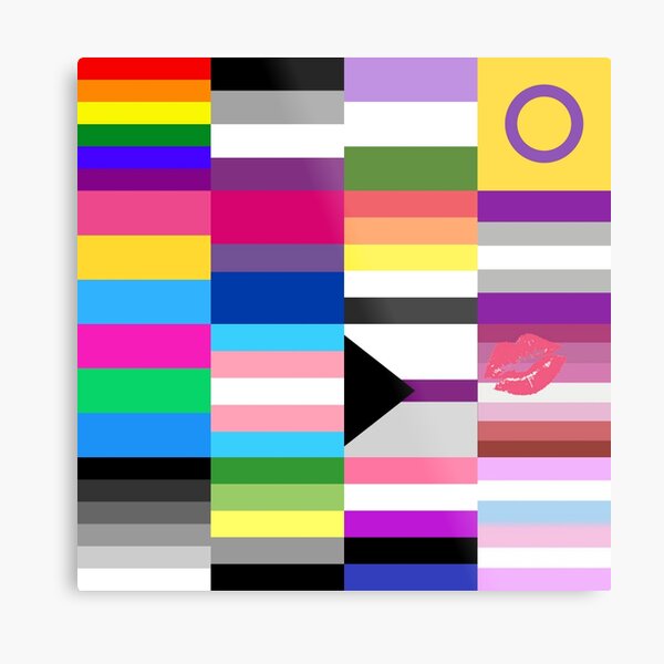 LGBT Pride Flags Collage Metal Print