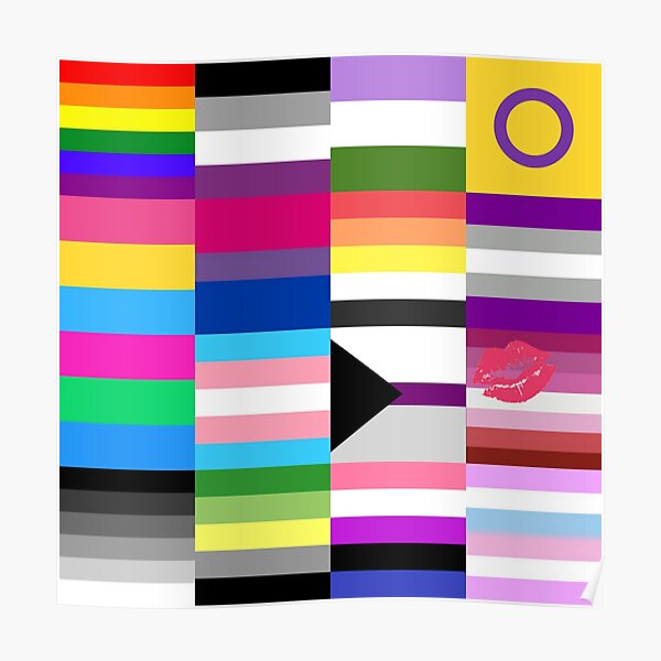 Lgbt Pride Flags Collage Poster For Sale By Scottykat Redbubble 5360