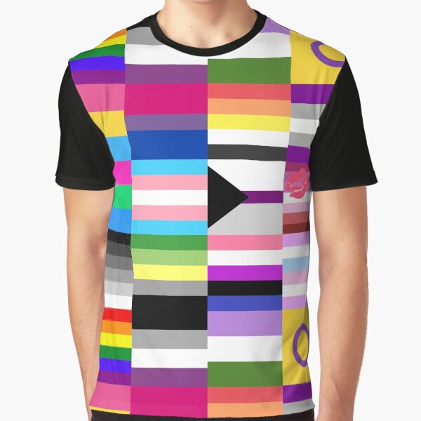 LGBT Pride Flags Collage Graphic T-Shirt