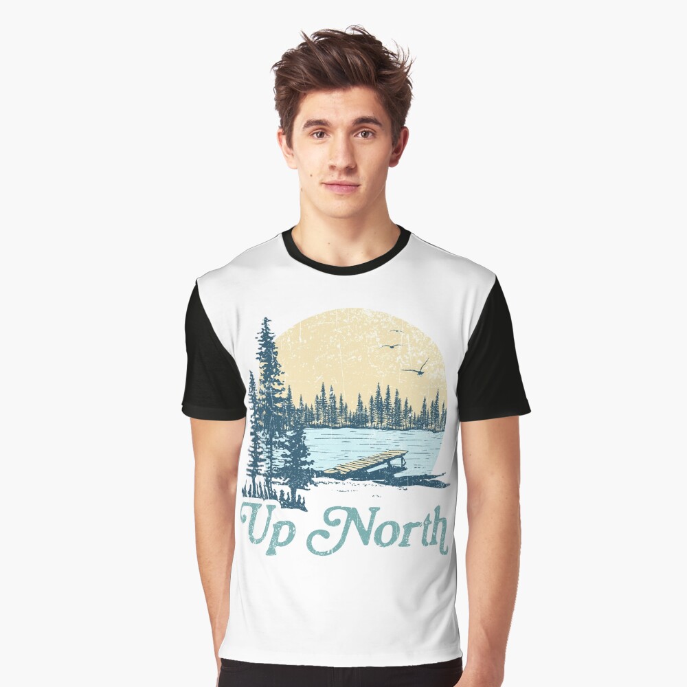 Vista previa del artículo con la obra «Camiseta gráfica», diseñado y vendido por GreatLakesLocal.
