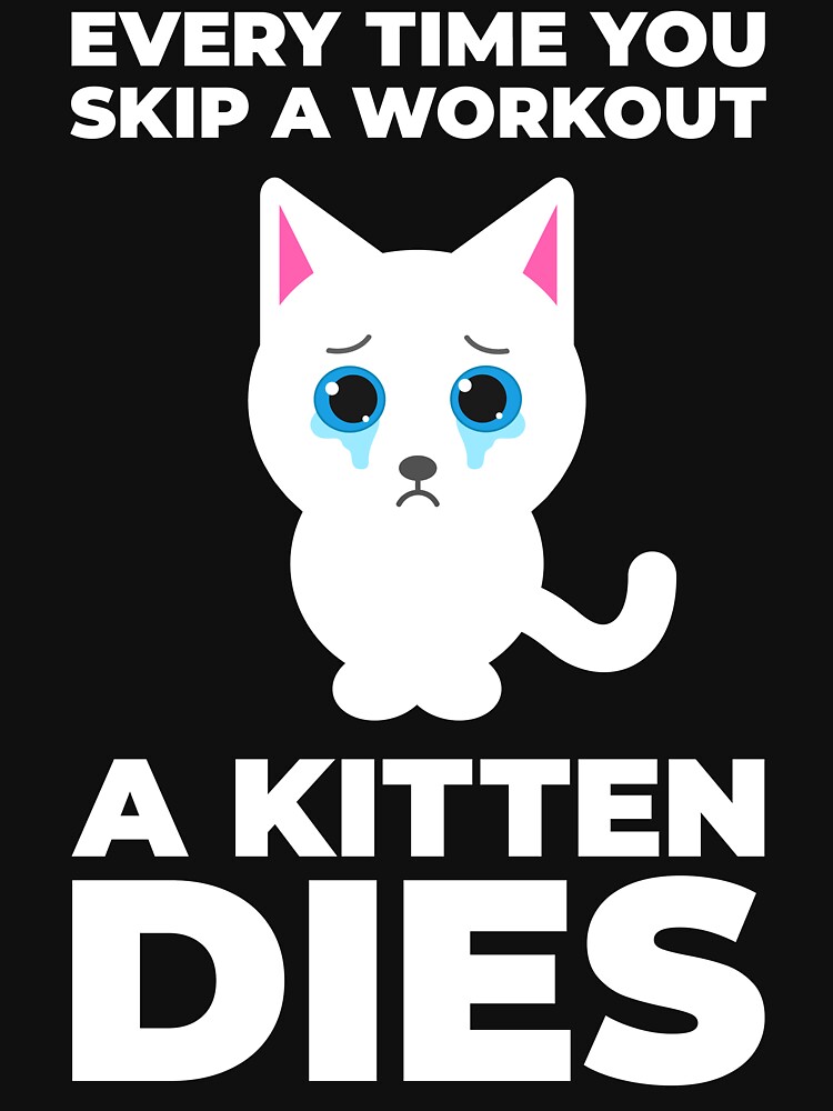 Funny Workout Motivation Cat by SQWEAR
