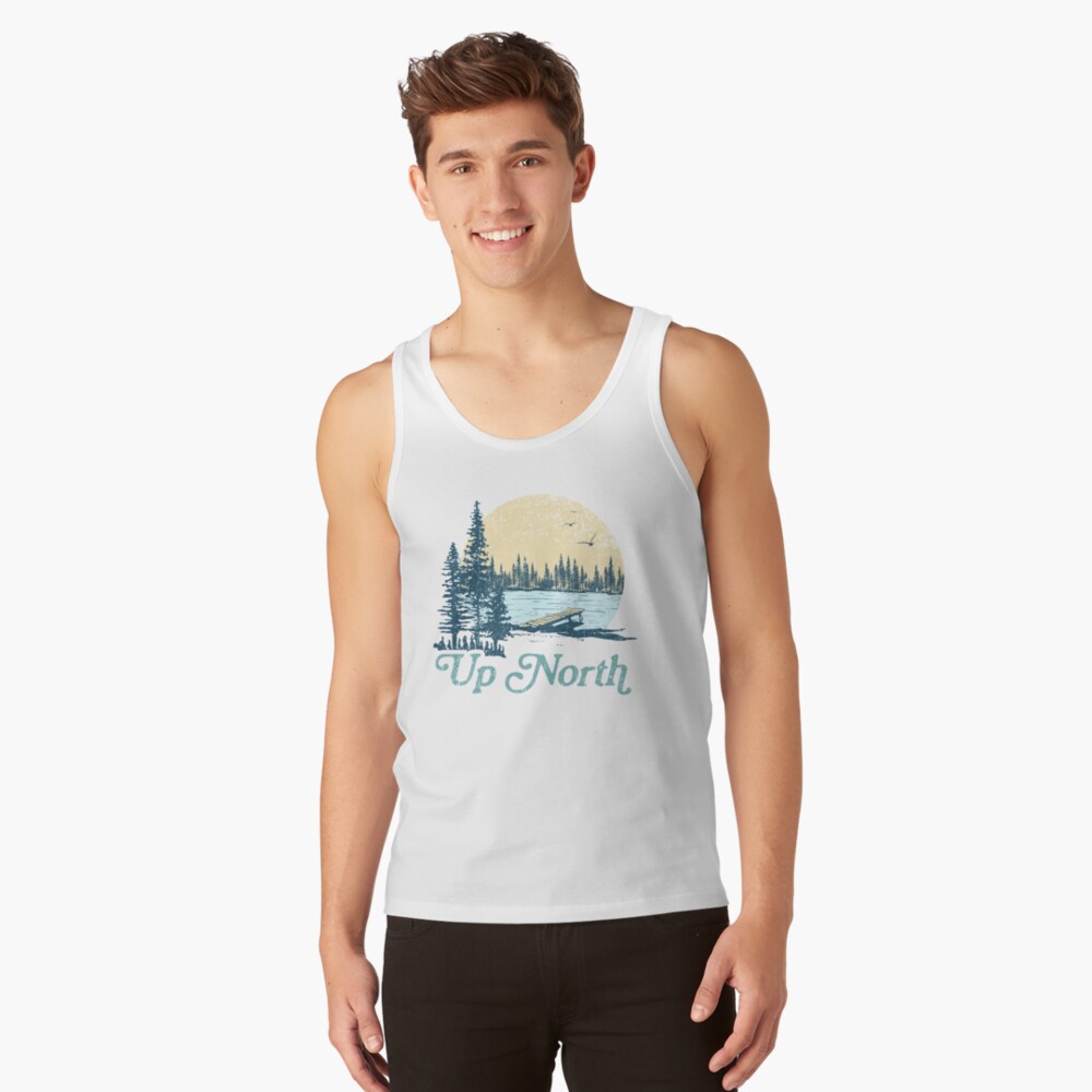 Vista previa del artículo con la obra «Camiseta de tirantes», diseñado y vendido por GreatLakesLocal.