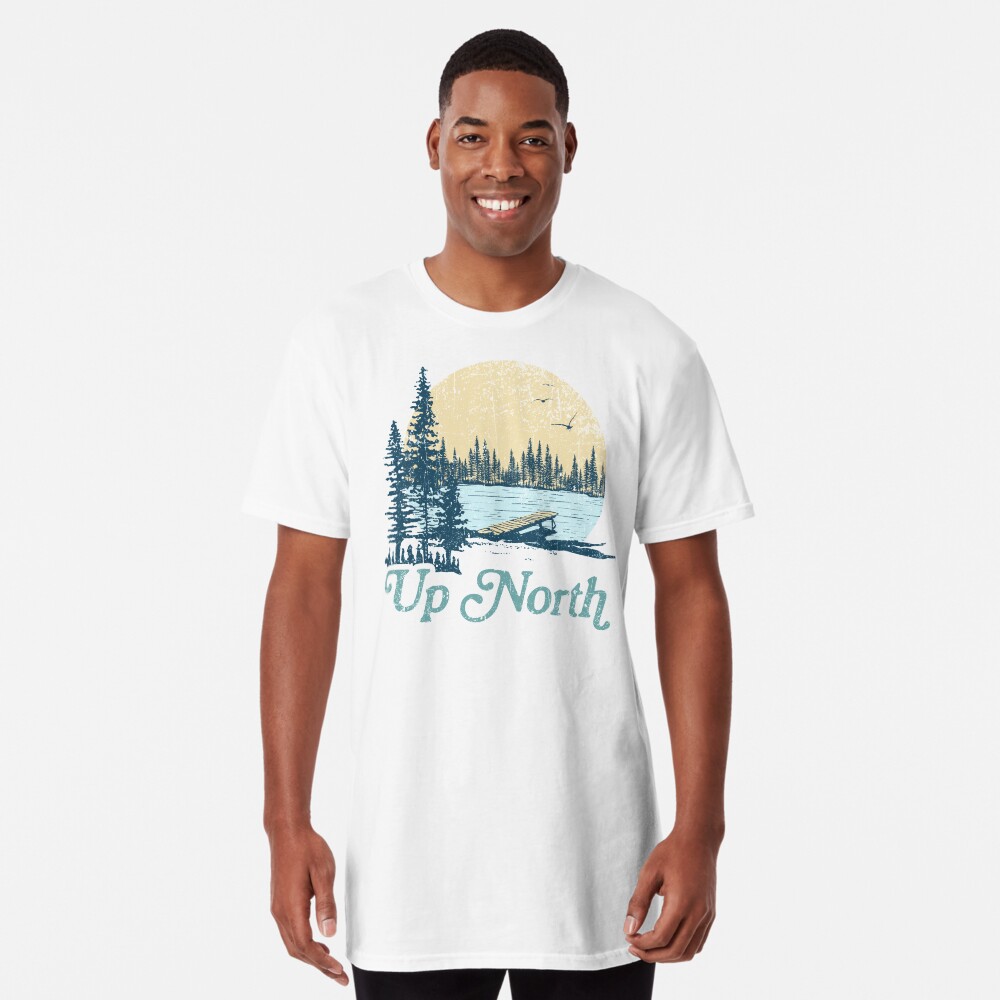 Vista previa del artículo con la obra «Camiseta larga», diseñado y vendido por GreatLakesLocal.