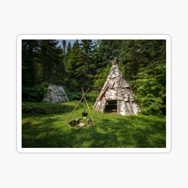 Micmac village, in the woods Sticker