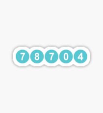 78704 Austin Zip Code Sticker