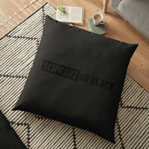 Black on black Floor Pillow