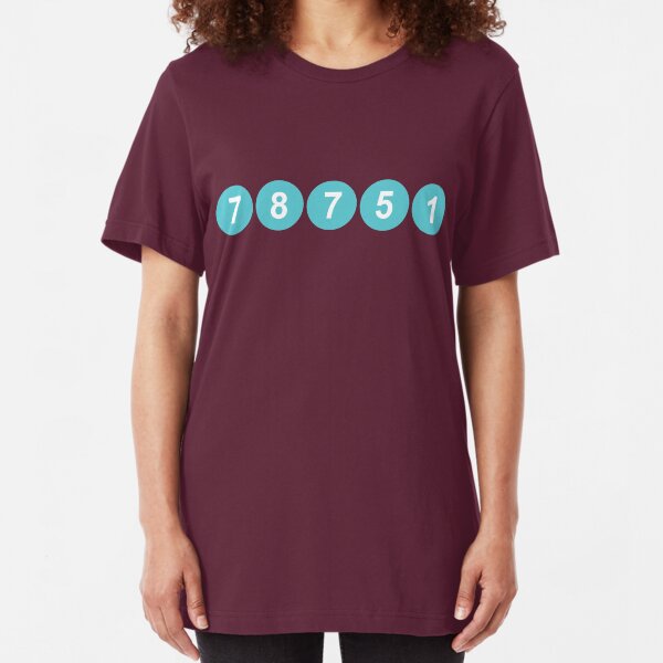 78751 Austin Zip Code Slim Fit T-Shirt