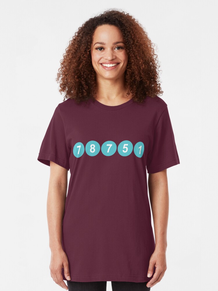 Alternate view of 78751 Austin Zip Code Slim Fit T-Shirt