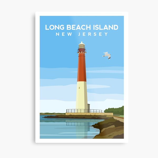"Barnegat Lighthouse, Long Beach Island, New Jersey" Metal Print by